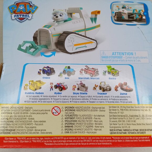 Nickelodeon PAW PATROL EVEREST SNOW PLOW Vehicle With Figure NIP - Picture 6 of 6